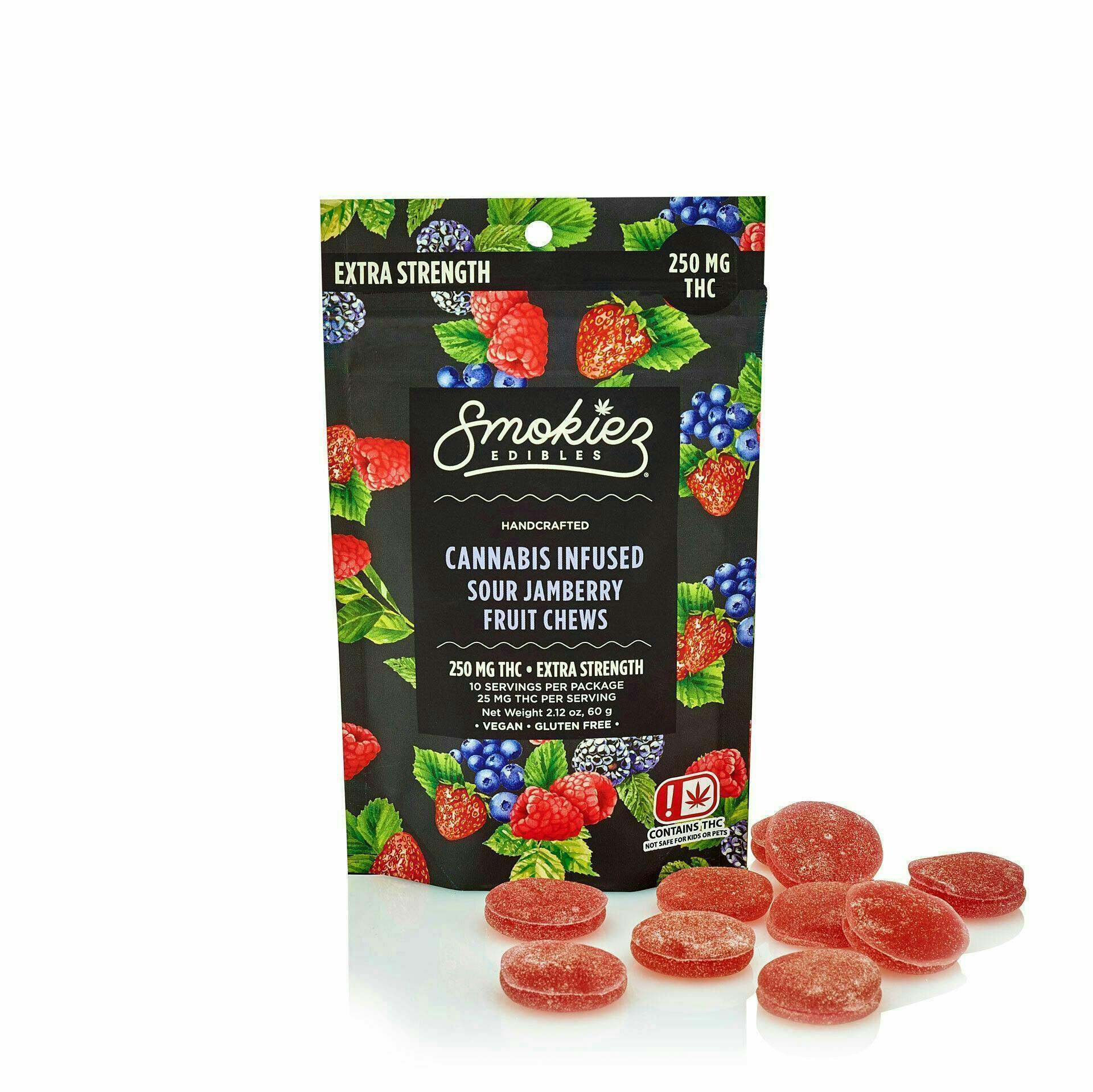 Sour Jamberry Gummies | 250mg | 10ct | 25mg/ea