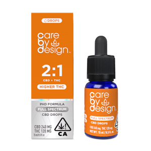 CARE BY DESIGN - Higher THC - 2:1 CBD/THC - Tincture - 360mg - 15ml