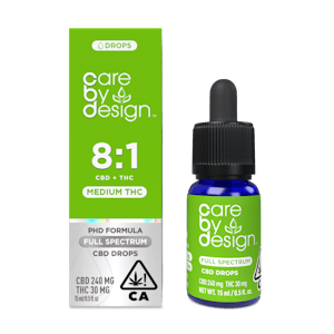 CARE BY DESIGN - Medium THC - 8:1 CBD/THC - Tincture - 270mg - 15ml