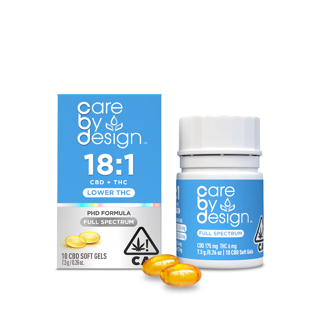 Care By Design - Care By Design | 18:1 | Full Spectrum CBD | Soft Gels | 10pk | 6mg Main Image