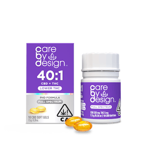 CARE BY DESIGN - Care By Design | 40:1 | Full Spectrum CBD Soft Gels | 10pk