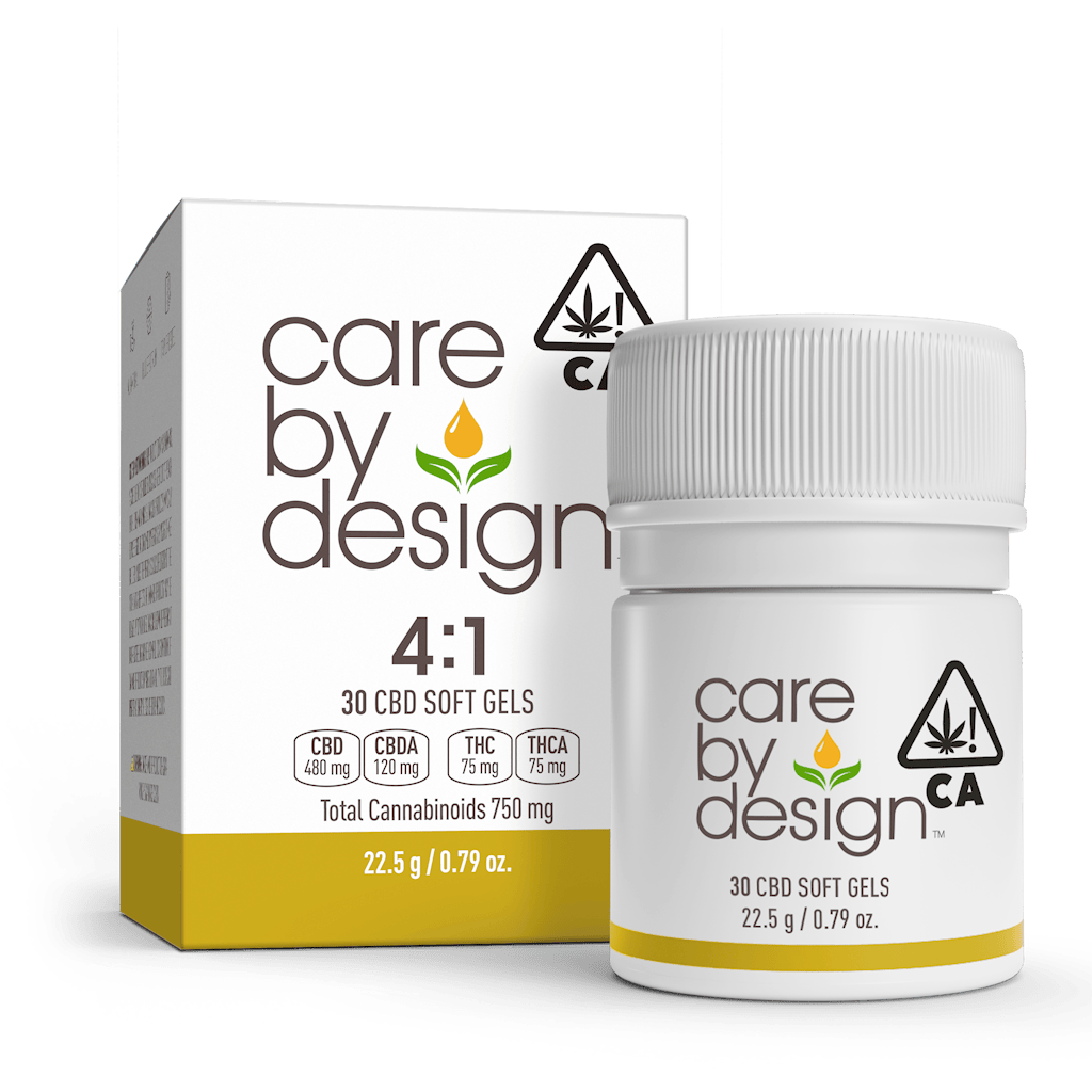 Care By Design | 4:1 Full Spectrum CBD Soft Gels 75mg THC 30ct