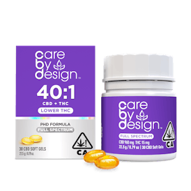 Care By Design | 40:1 Full Spectrum CBD Soft Gels 15mg THC 30ct