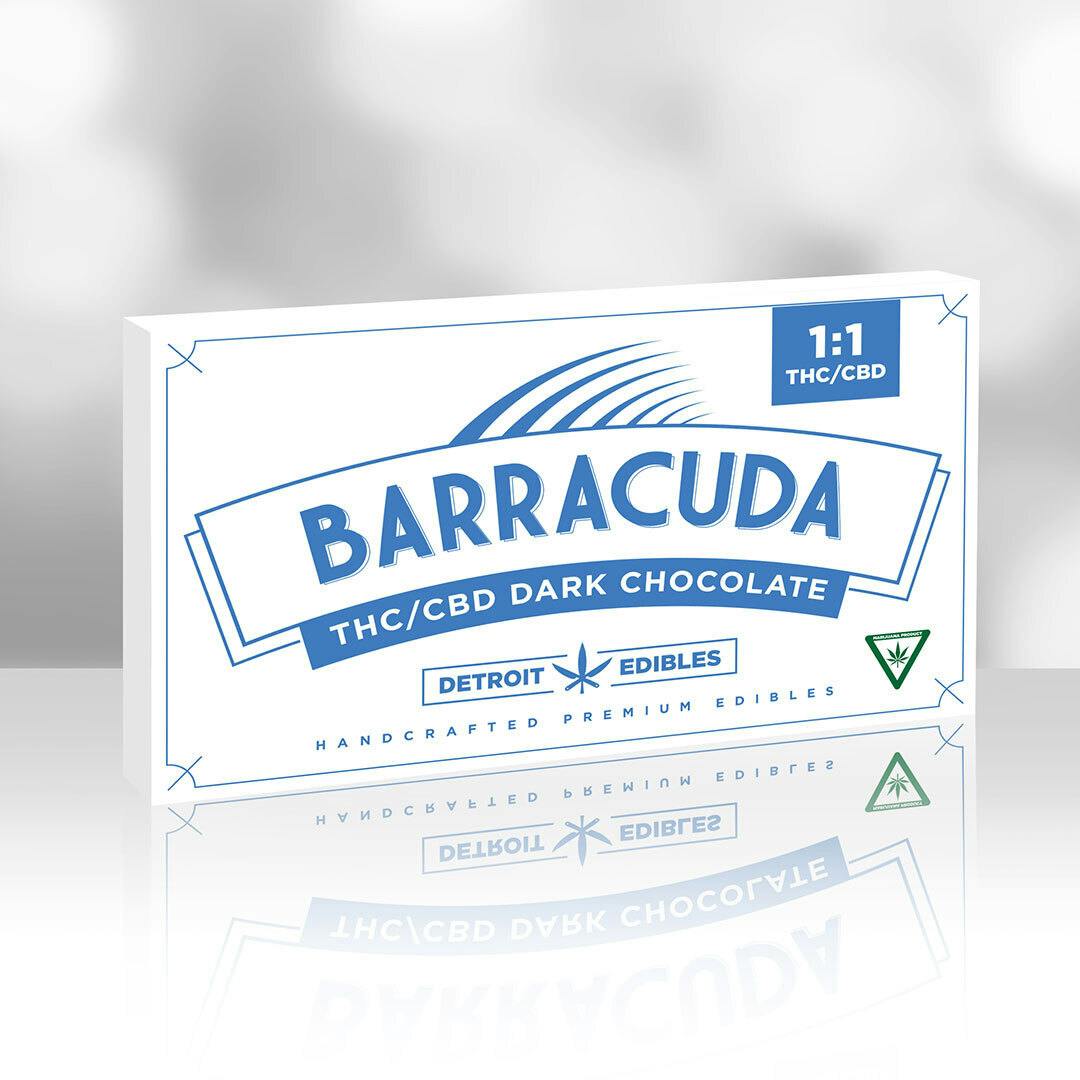 Barracuda Bar | 1:1 THC:CBD Dark Chocolate | 100mg | 20ct | 5mg/ea by Detroit Edibles