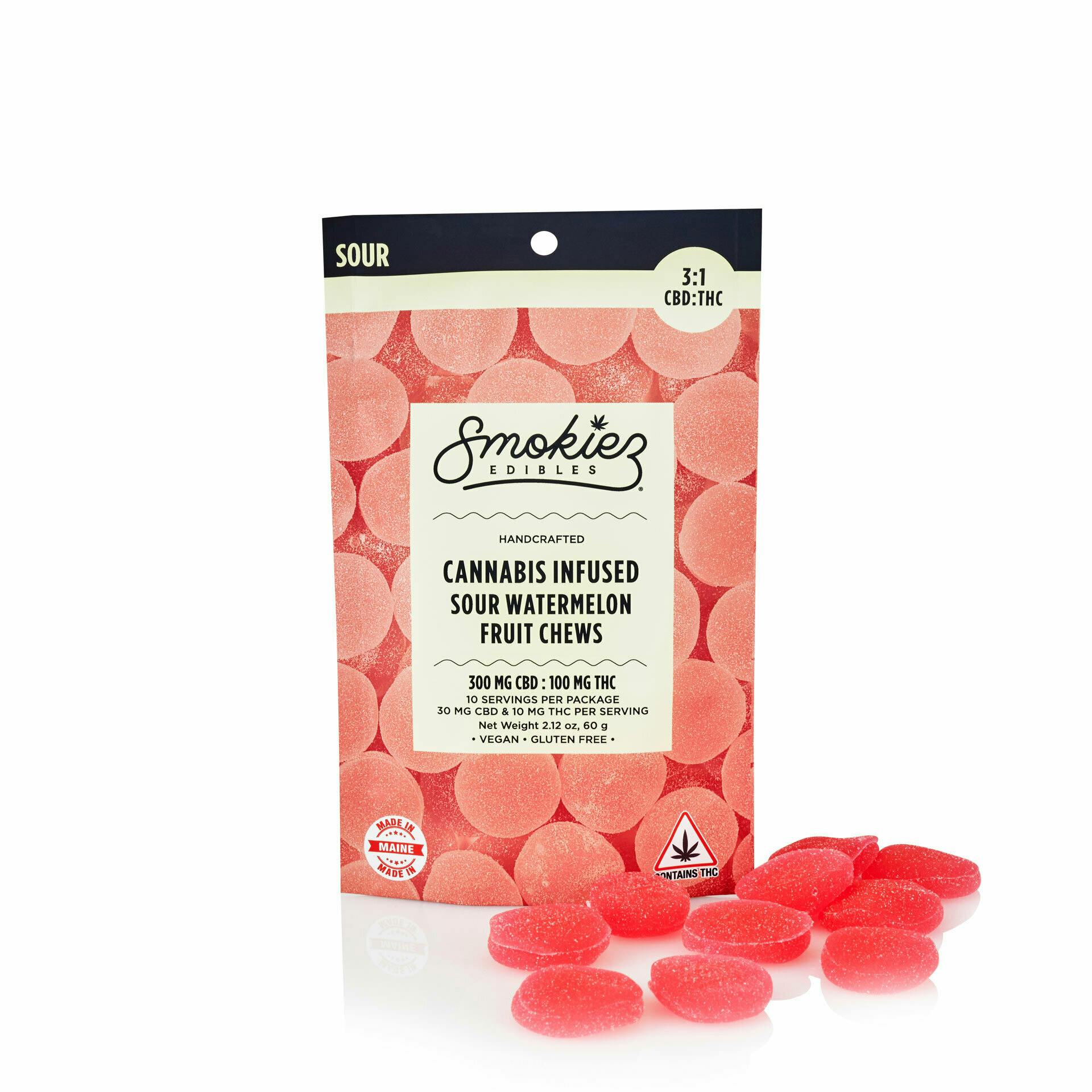 3:1 Sour Watermelon - 300mg CBD/100mg THC - ME