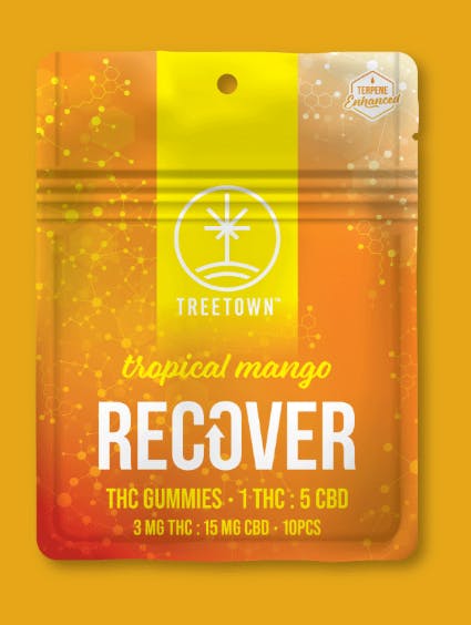 1:5 Recover Mango Gummies | 30mg | 10ct | 3mg/ea