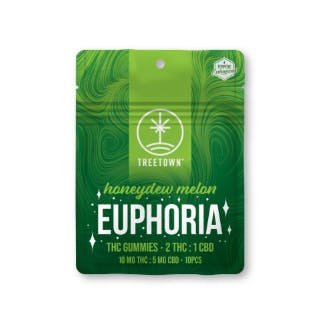 2:1 Euphoria Honeydew Melon Gummies | 200mg | 5ct | 40mg/ea