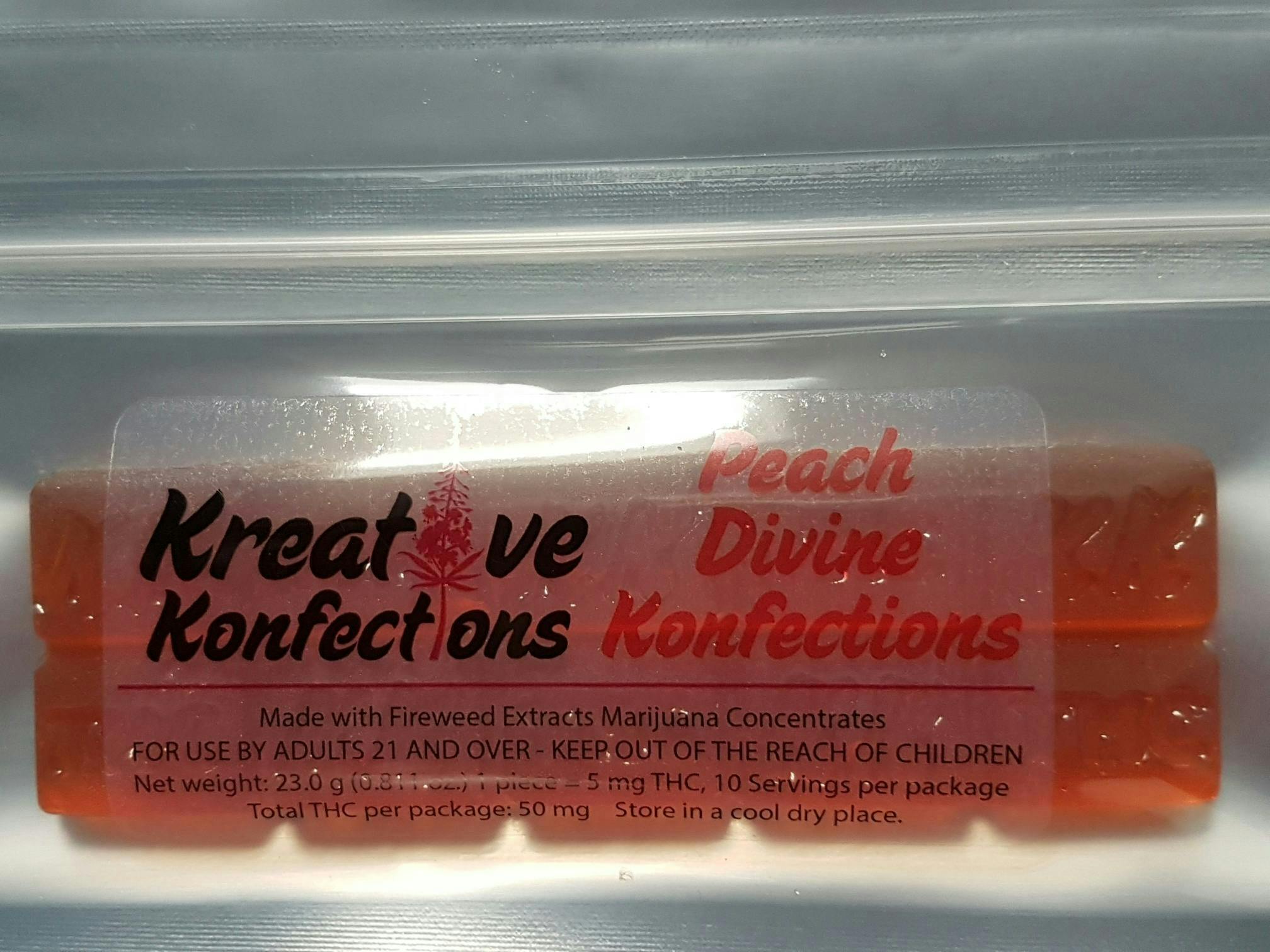 Peach Divine Konfections | Indica | 100mg | 10pk