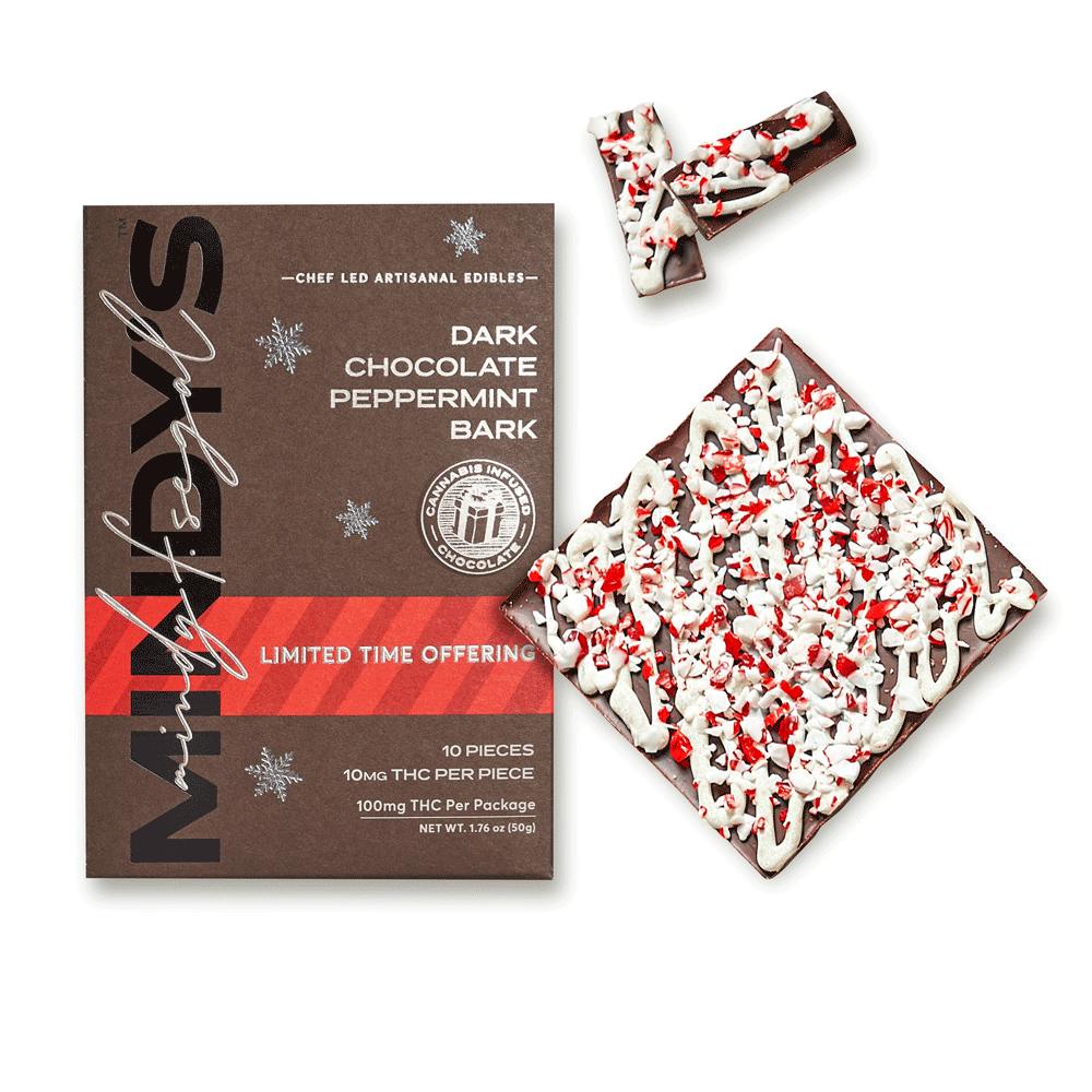 Dark Chocolate Peppermint Bark Mindy’s Edibles