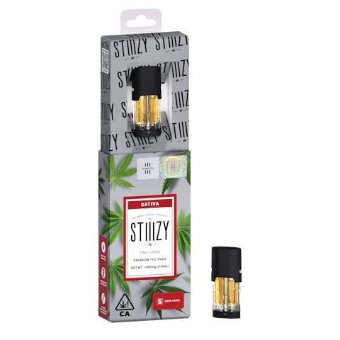 STIIIZY Vape Cartridge - SOUR DIESEL 1G Original THC Pod - STIIIZY, Cartridges