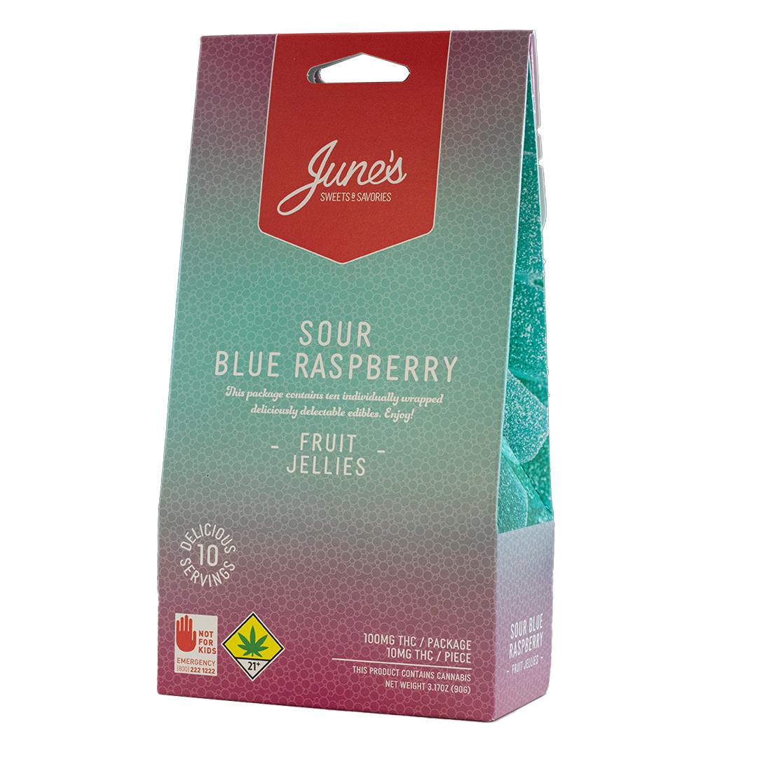 June’s Sour Blue Raspberry Fruit Jellies