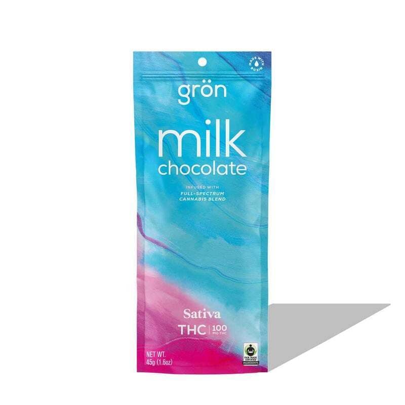Grön Edibles: Grön THC Milk Chocolate - Sativa