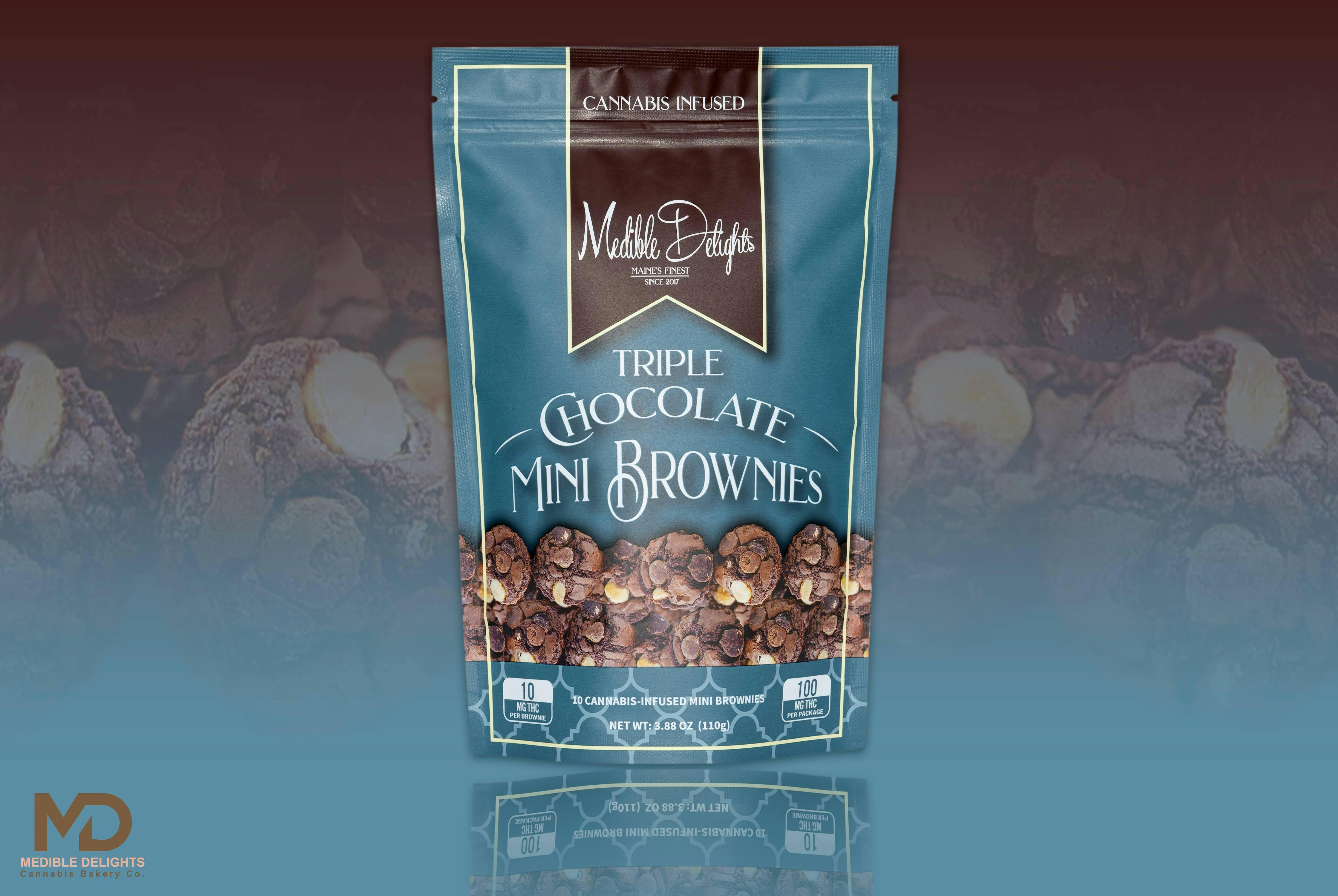 Triple Chocolate Mini Brownies Thc