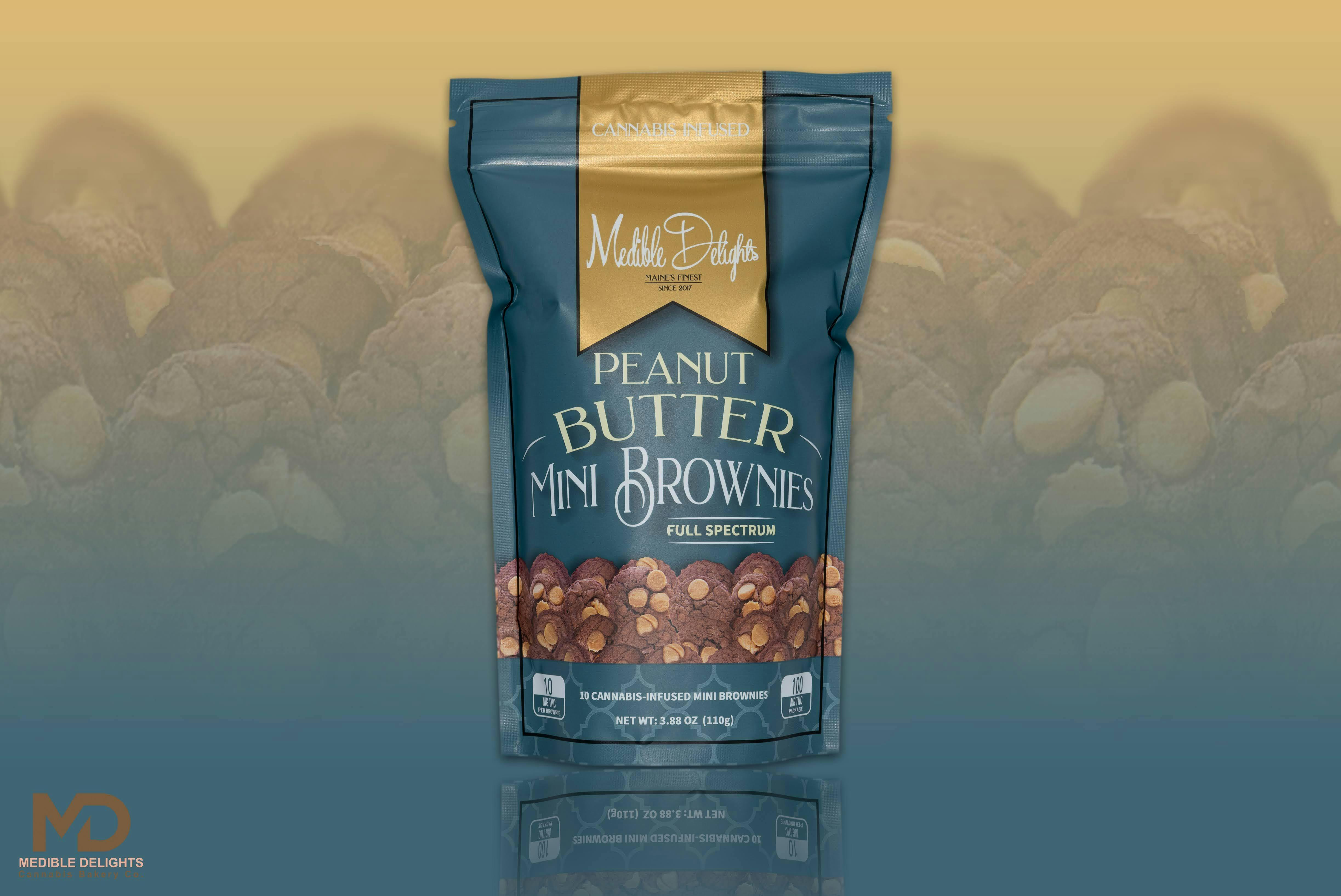 Peanut Butter Mini Brownies