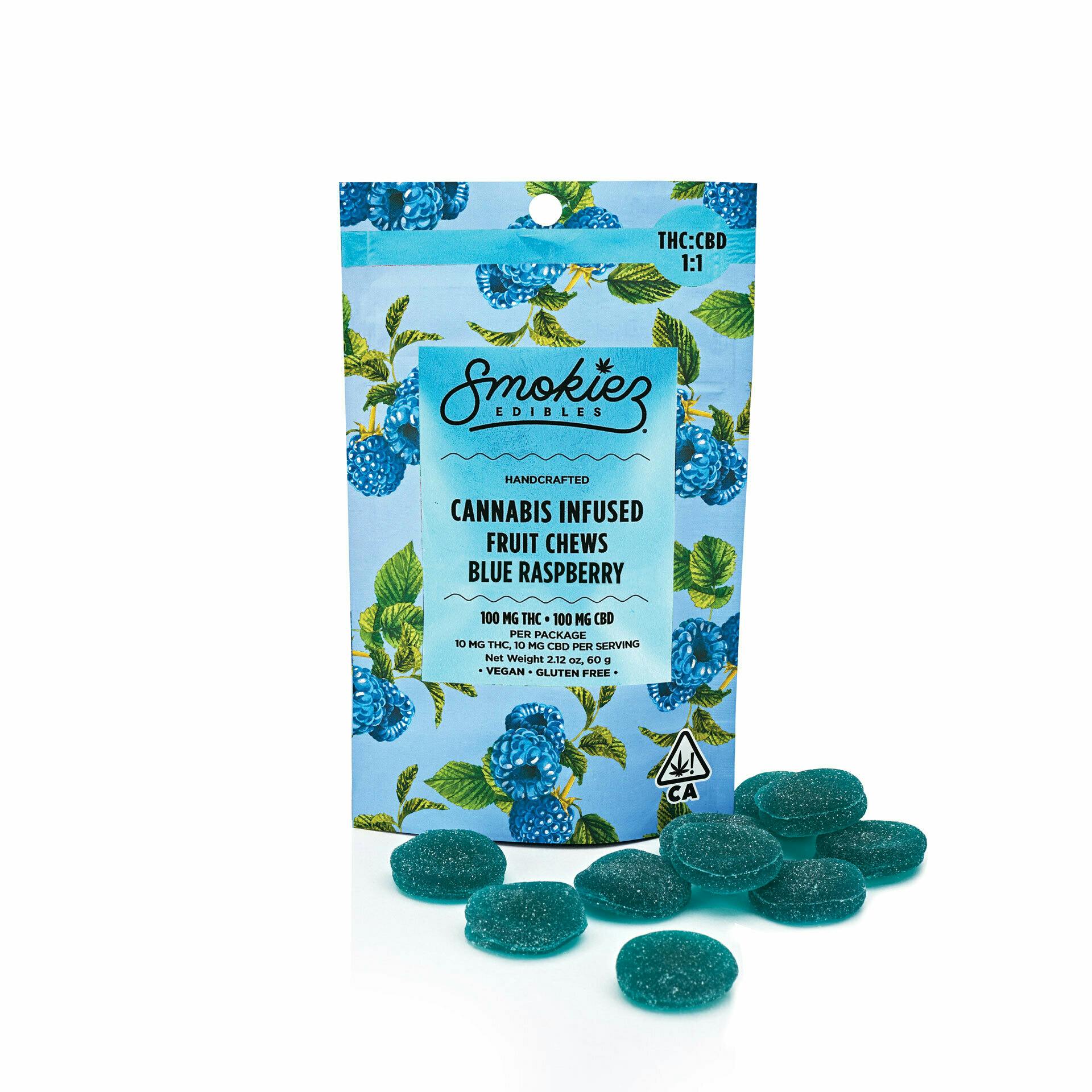 Blue Raspberry — Blue Raspberry THC:CBD 1:1, 100mg THC/100 mg CBD