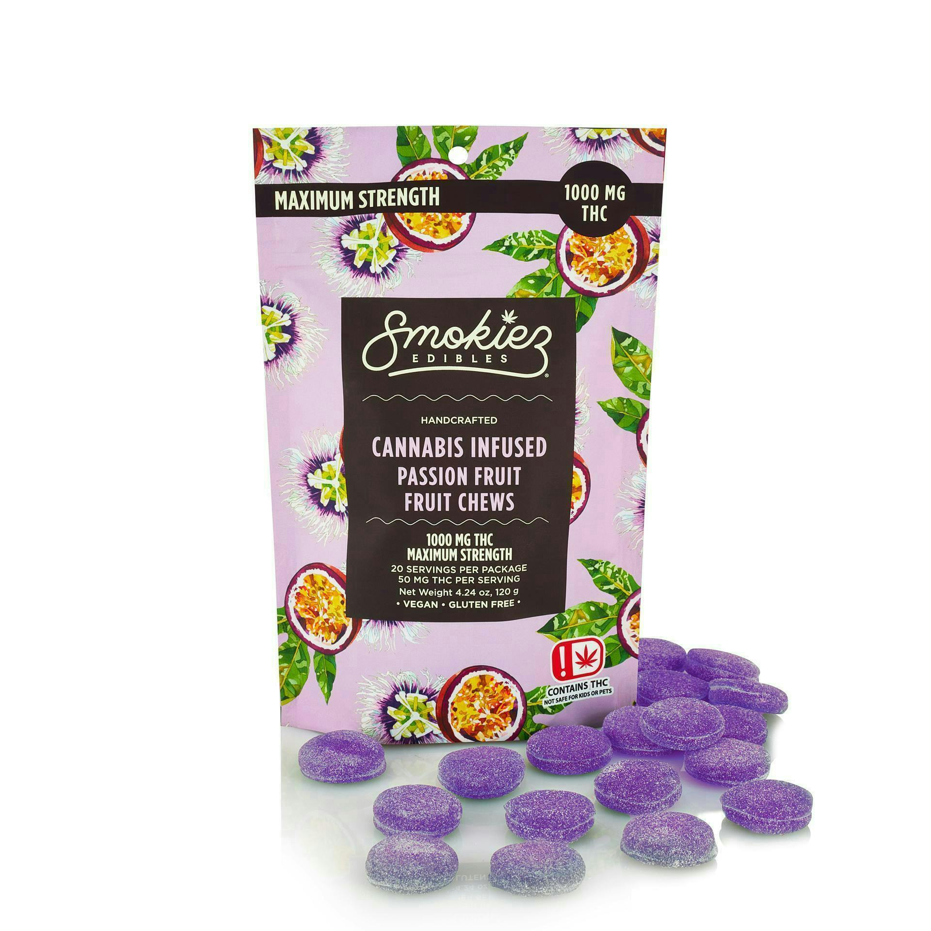 Passionfruit Gummies | 1000mg | 20ct | 50mg/ea