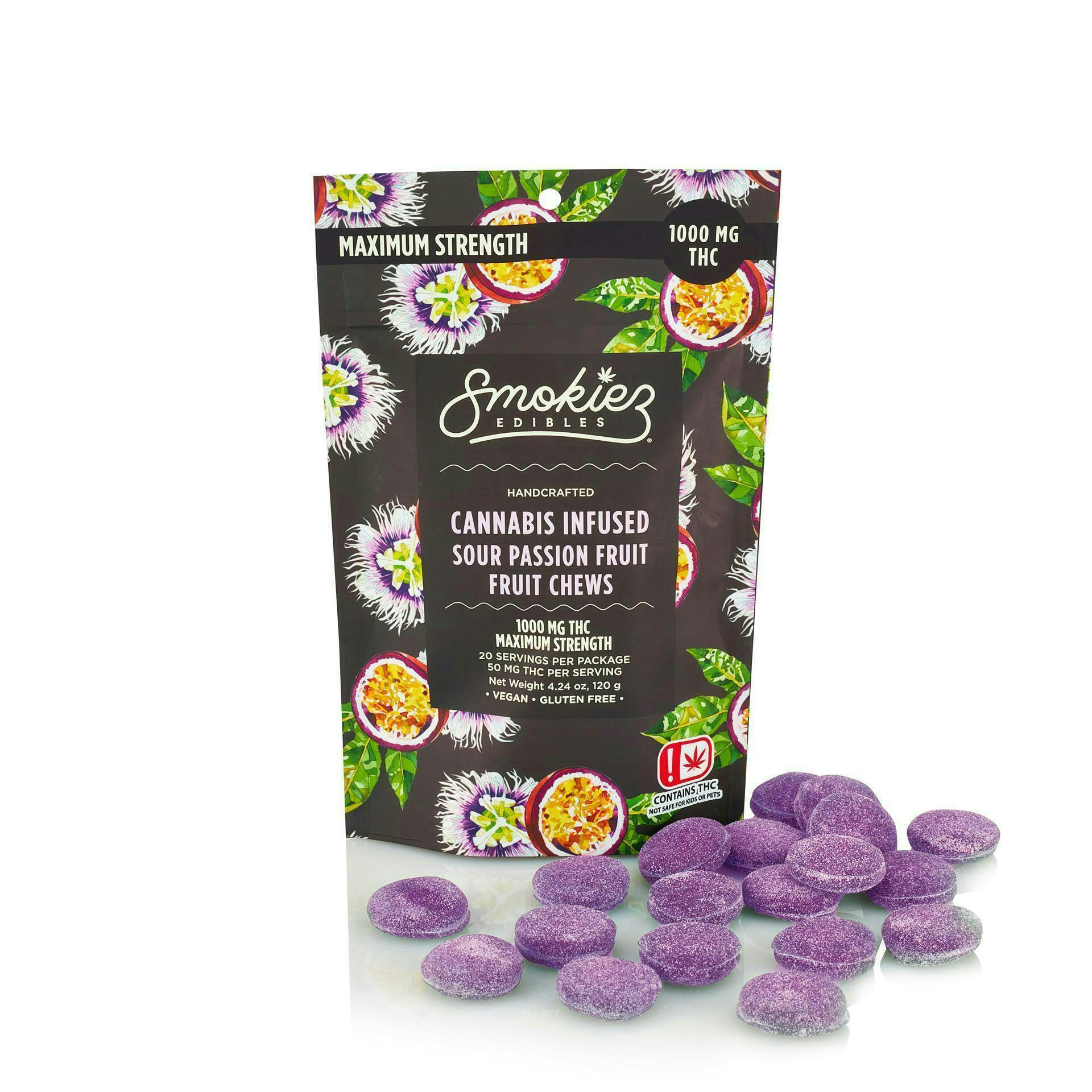 Sour Passionfruit Gummies | 1000mg | 20ct | 50mg/ea