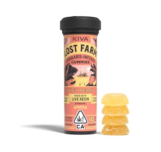 Kiva Confections - Lost Farms - Edibles - Gummies - Juicy Peach/Mimosa - 100MG