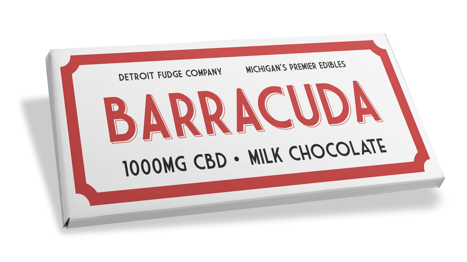 Barracuda Bar, 1000mg CBD Milk Chocolate by Detroit Edibles