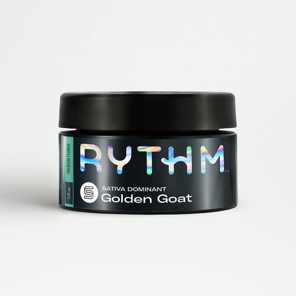 RYTHM Sativa Dominant Premium Flower Golden Goat 1/8oz by Rythm