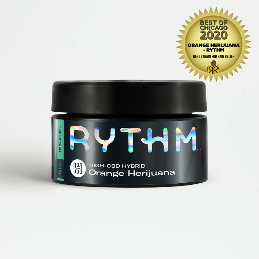 RYTHM High-CBD Hybrid Premium Flower Orange Herijuana 3.5g