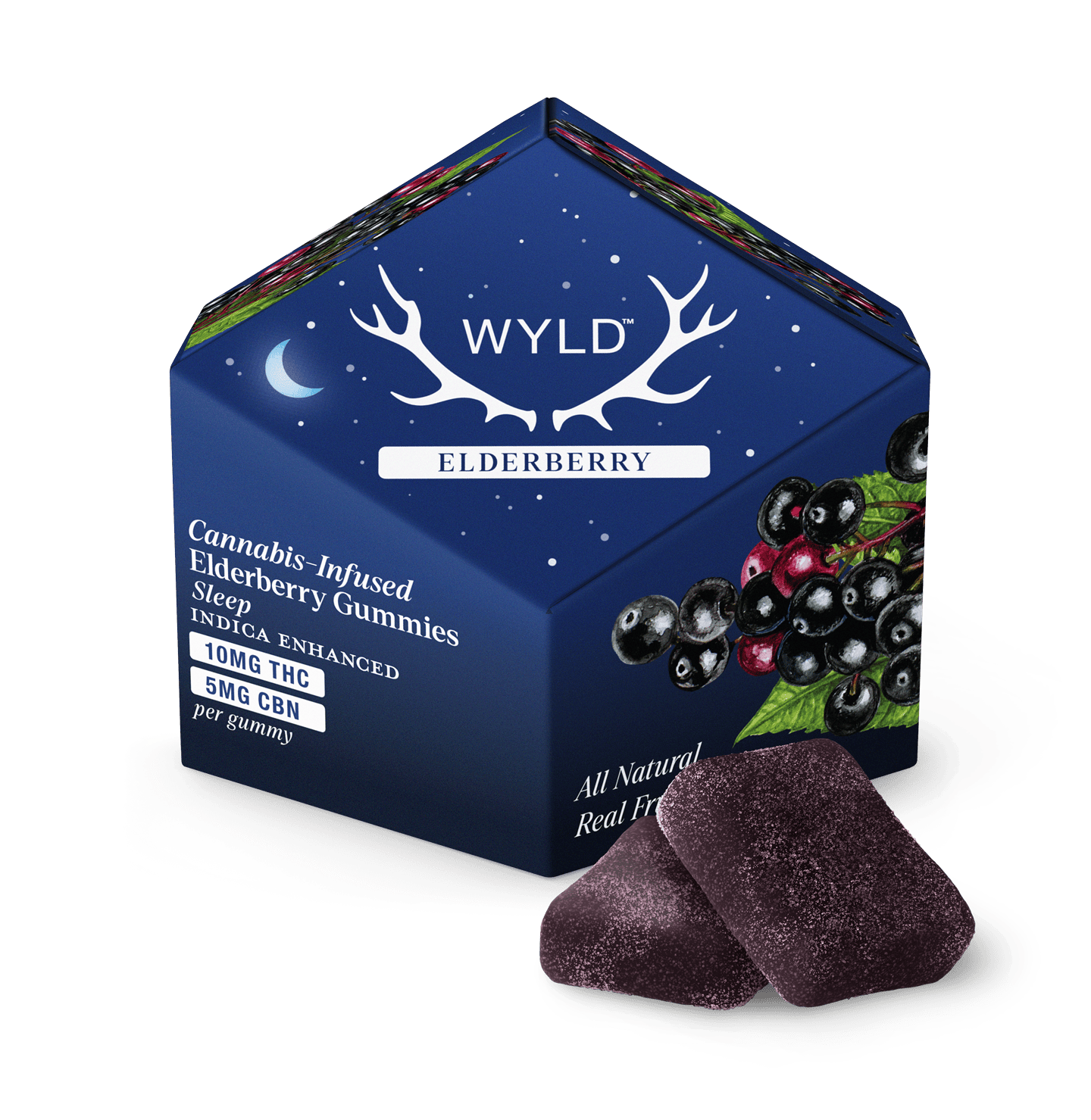 Wyld — Elderberry 2:1 Indica Enhanced + CBN Gummies - 100mg - 10ct - 10mg/ea