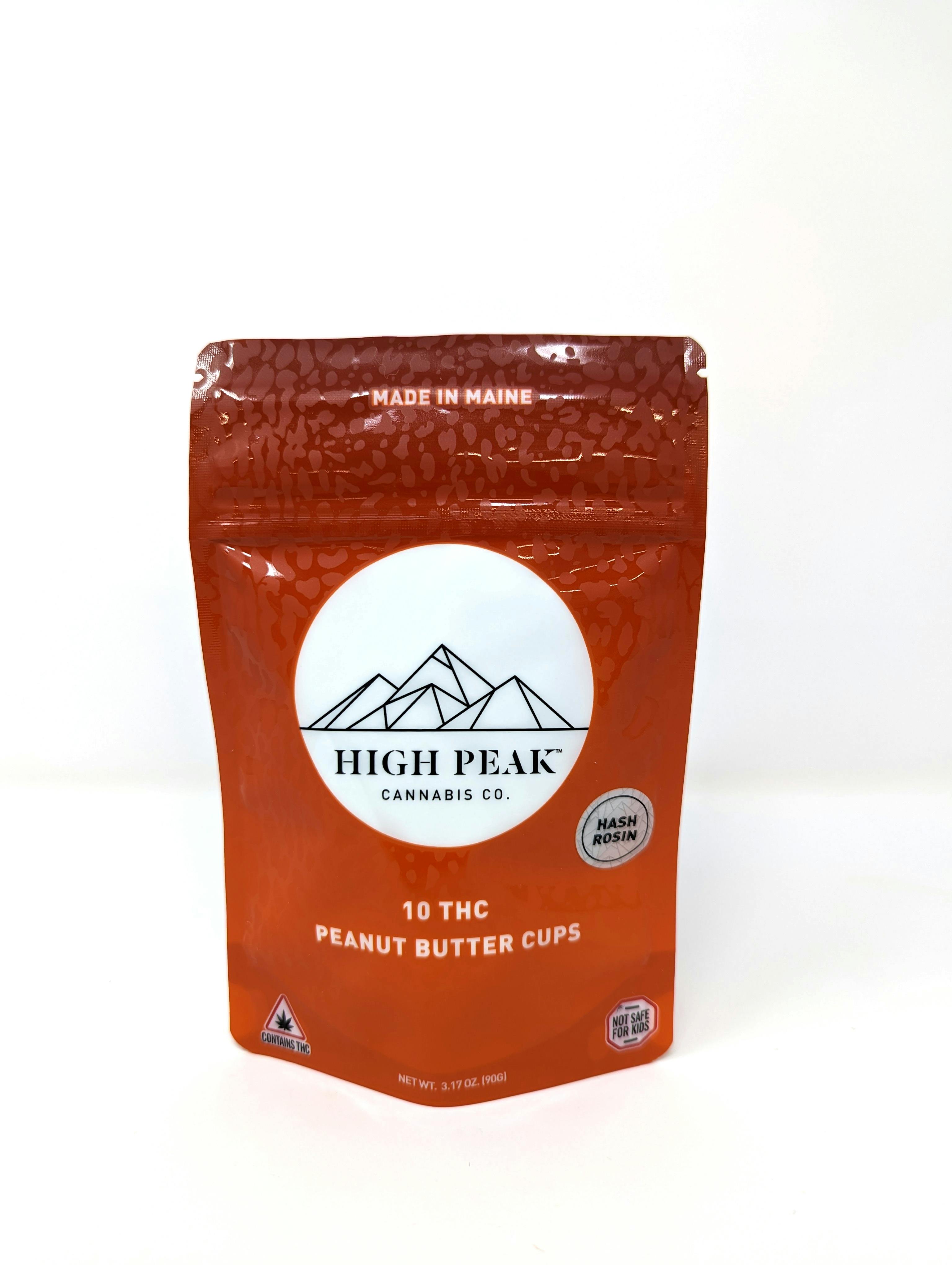 High Peak Cannabis Co. Hash Rosin Peanut Butter Cups (10 x 10mg