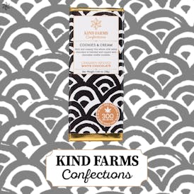 White Cookies & Cream Bar 300mg THC - Kind Farms Confections