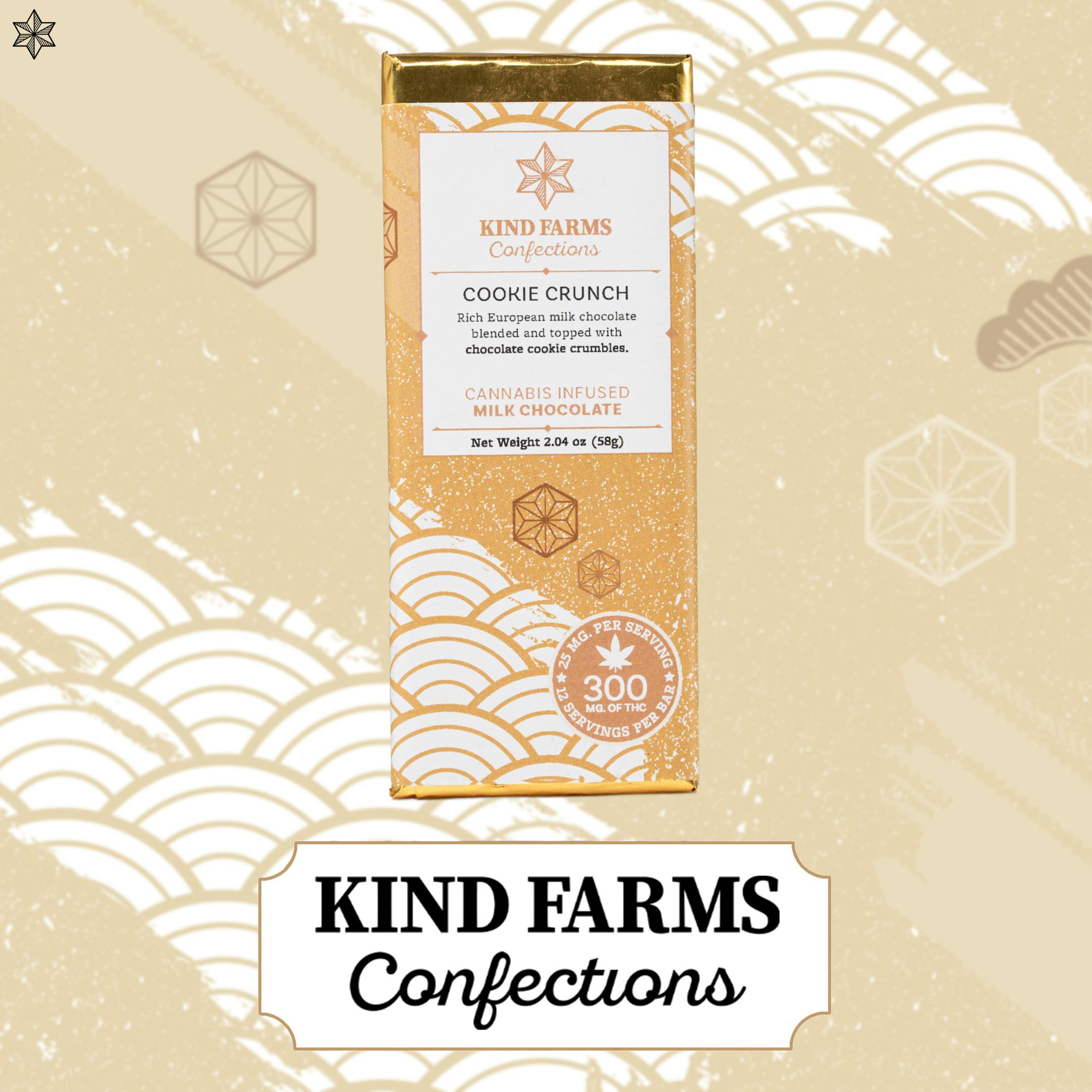 Milk Cookie Crunch Bar 300mg THC - Kind Farms Confections by Kind Farms Reserve