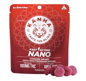 KANHA | NANO | Cran-Pomegranate Punch | Sativa | 100mg THC | 10-pack