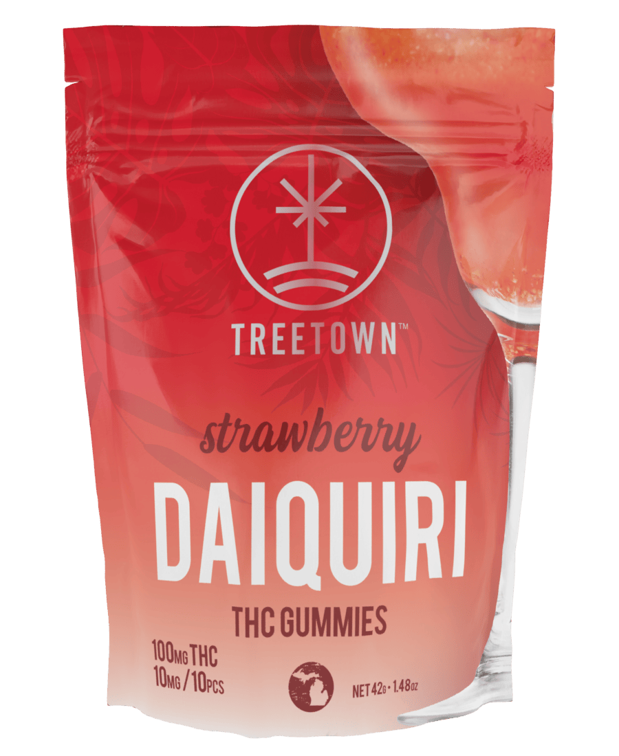 Strawberry Daiquiri Flavored Gummies - 10 units x 10mg THC - Treetown