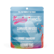 Kushy Punch - Sugar free Hybrid Raspberry Gummy 100mg