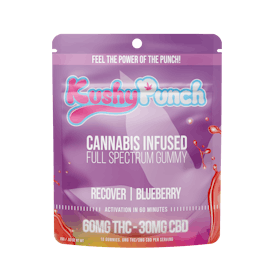 Kushy Punch - Recover Blueberry 2:1 Gummy 90mg