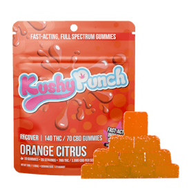 Kushy Punch - 2:1 THC|CBD Orange Citrus INDIVIDUAL GUMMIES 210MG