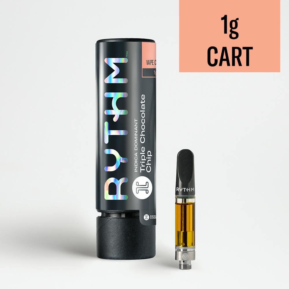 RYTHM Indica Dominant Vape Cartridge Triple Chocolate Chip 1g - RYTHM