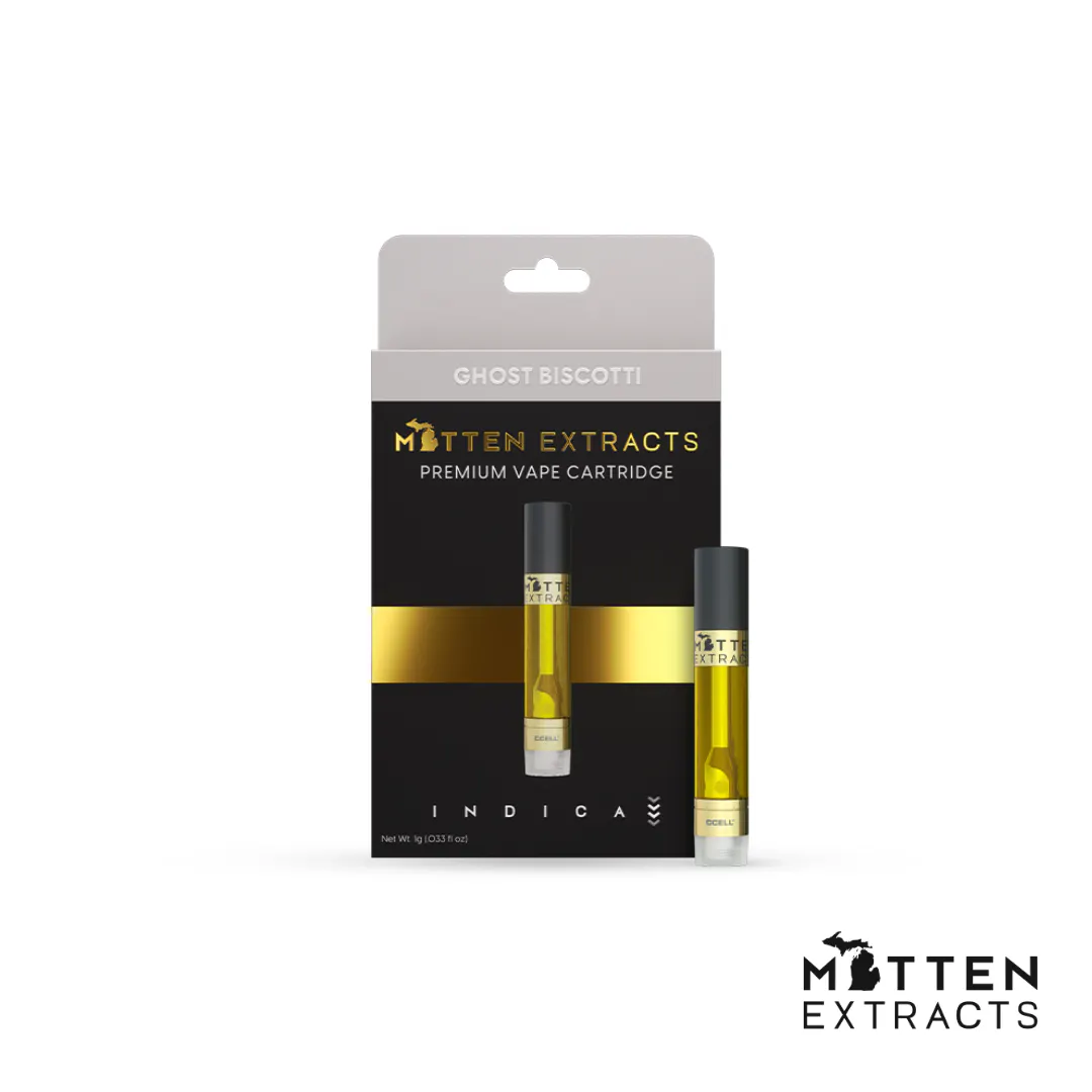 Mitten Extracts - Mitten Extracts - Ghost Biscotti 1g Vape Cartridge (Indica) Main Image