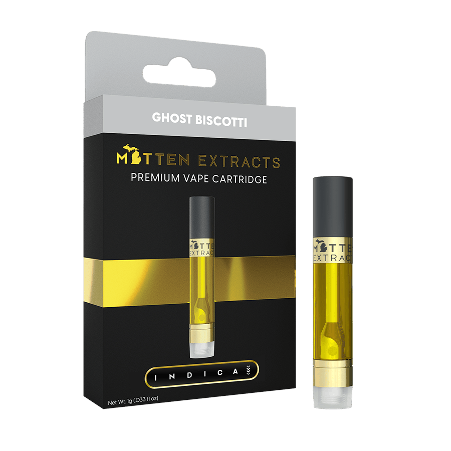 Mitten Extracts - Ghost Biscotti 1g Vape Cartridge (Indica)