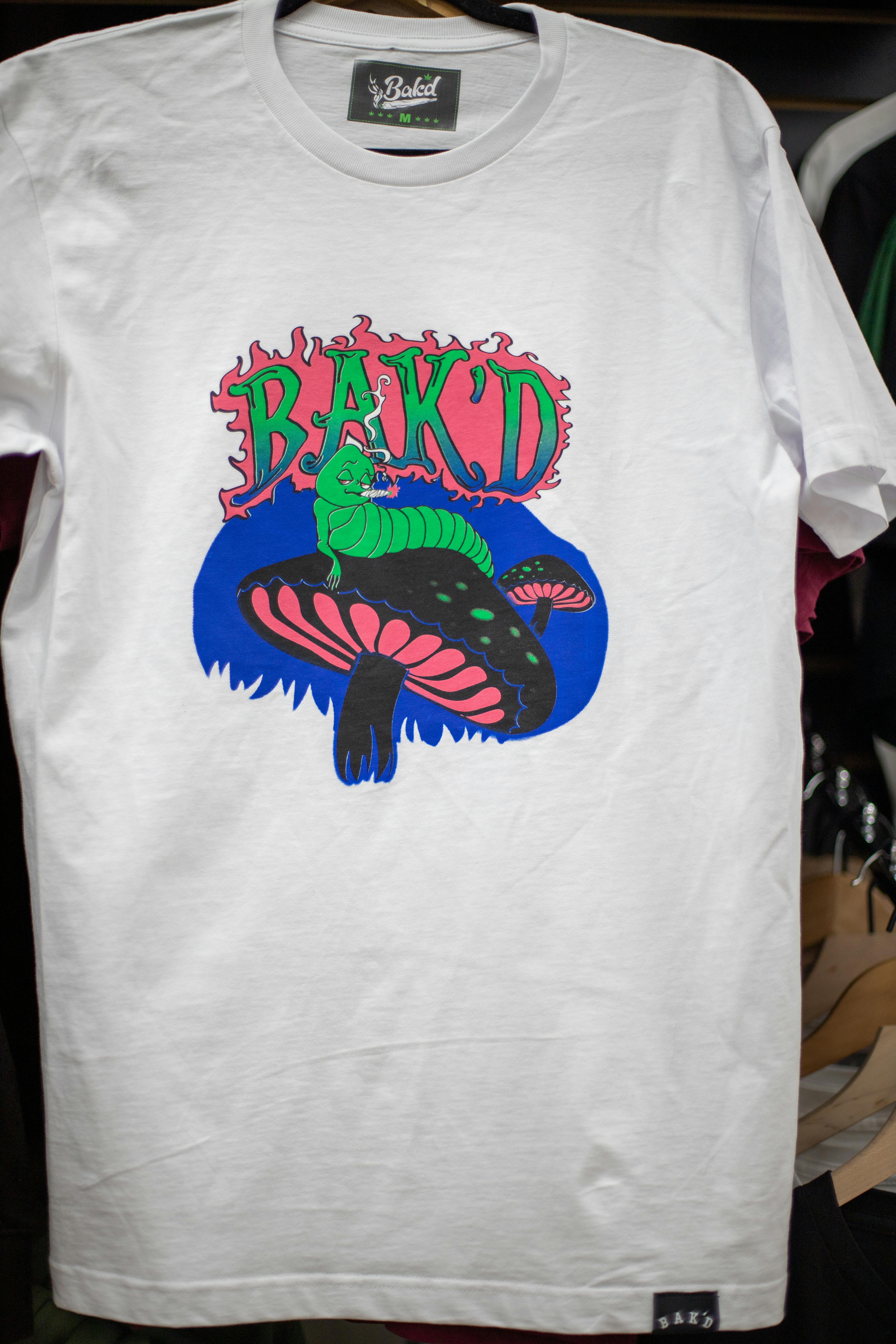 Bak'd Who Are Shroom? T-Shirt -White