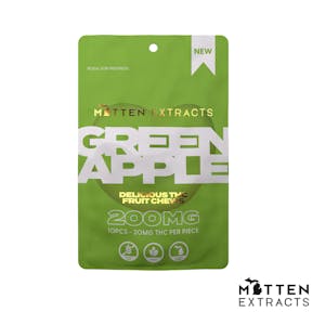 MITTEN EXTRACTS - Mitten Extracts - Green Apple Fruit Chews 200mg