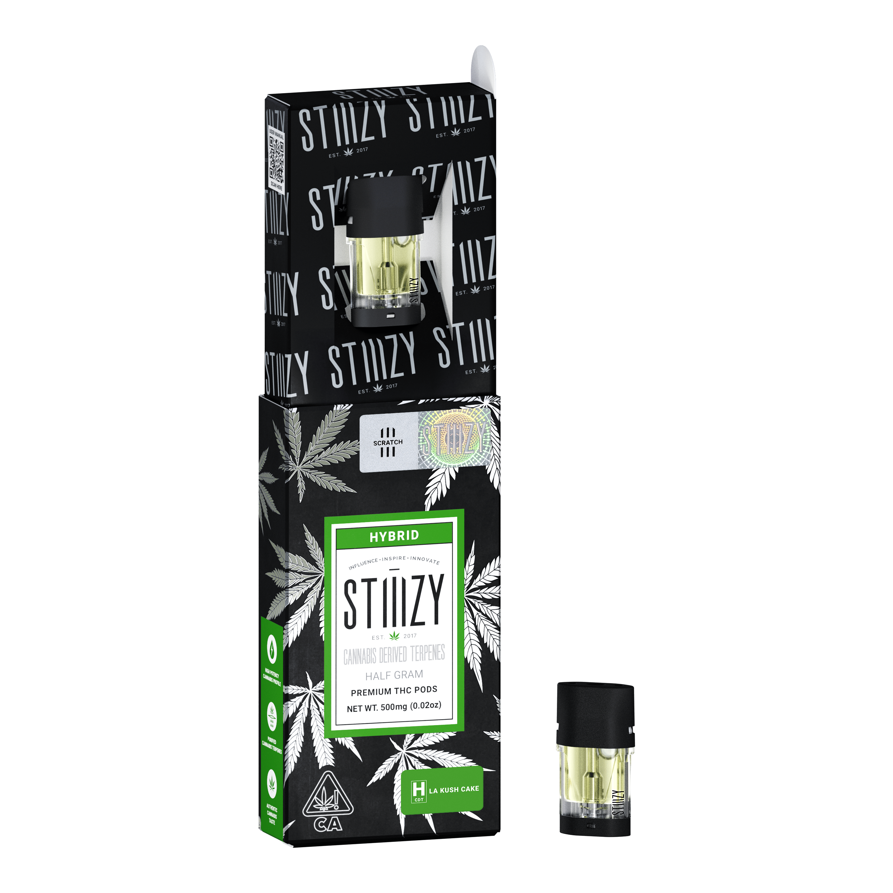 STIIIZY Vape Cartridge - LA KUSH CAKE .5G CDT Pod - STIIIZY — Cartridges