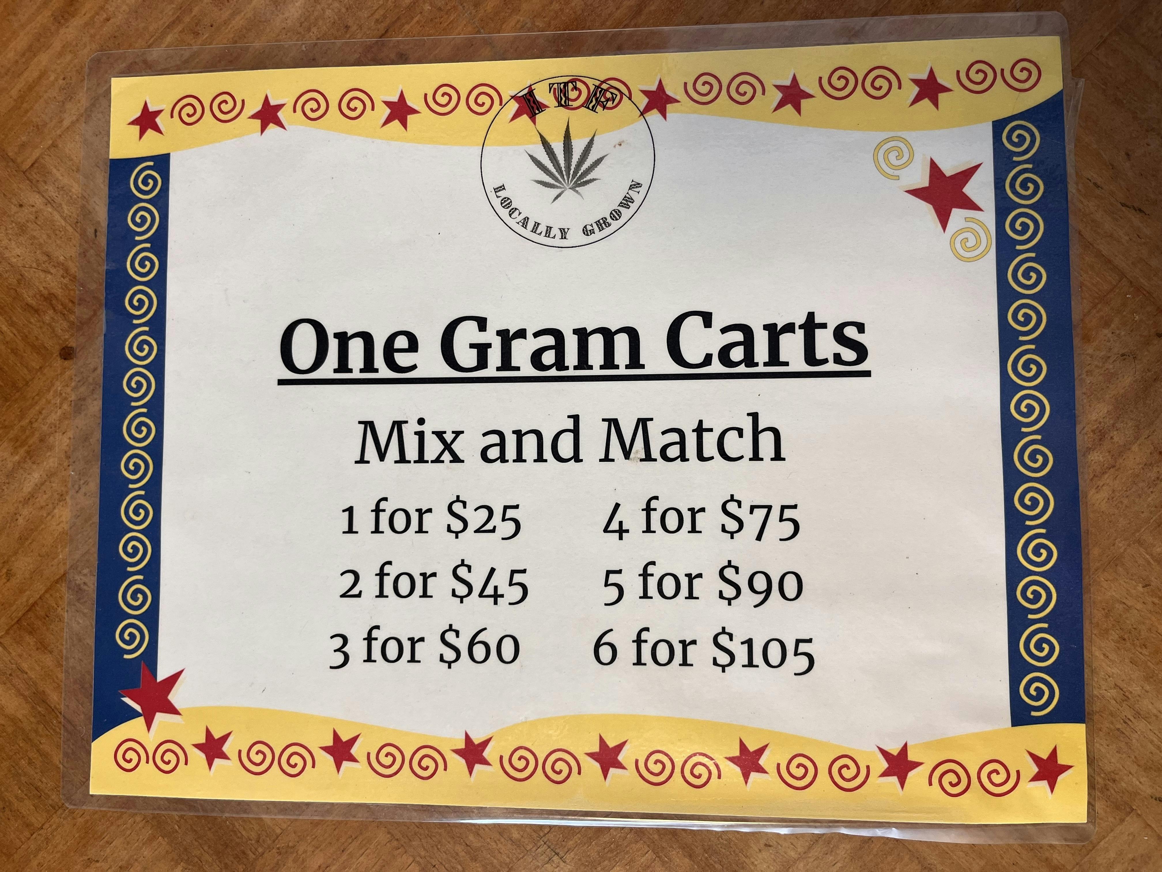 ITF 1g cartridges ( assorted strains) at Lake Smoke Farm
