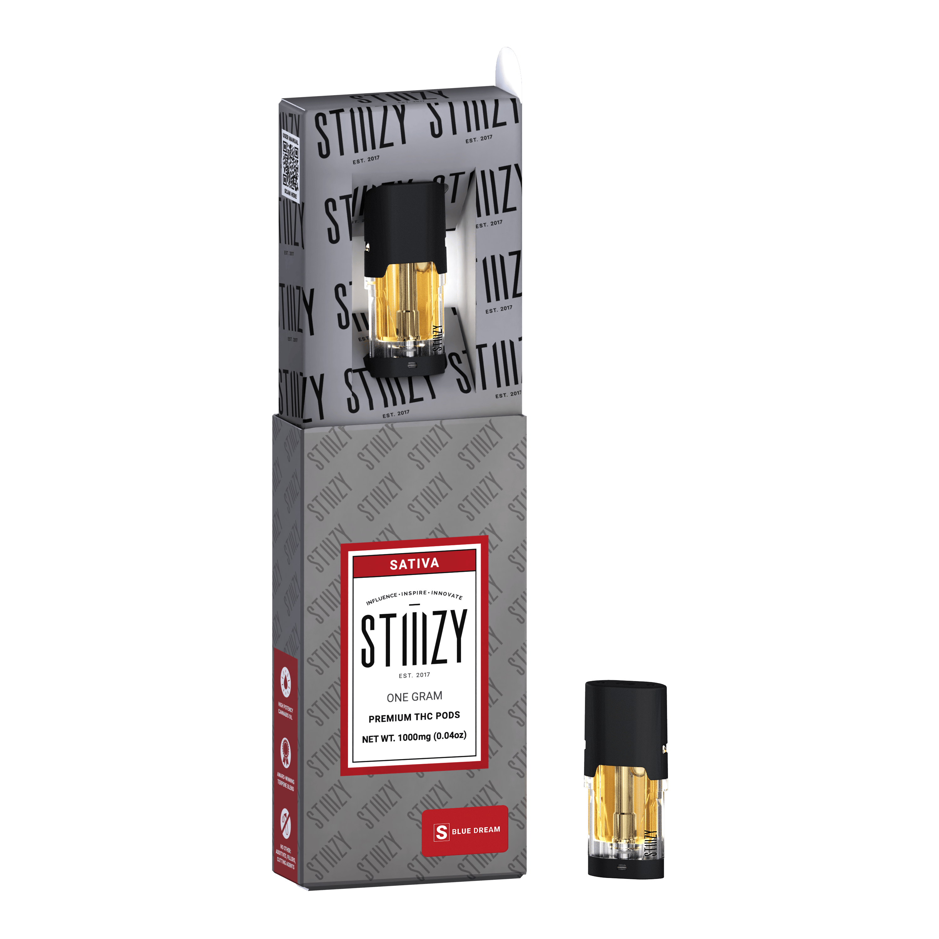 STIIIZY Vape - BLUE DREAM - PREMIUM THC POD 1G - IL — Cartridges