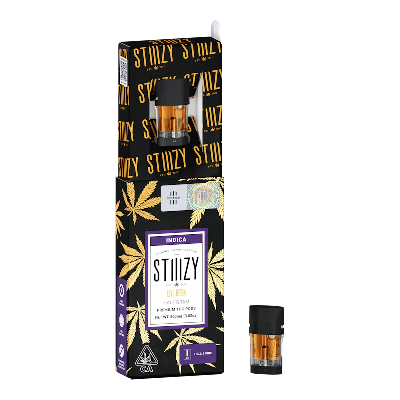STIIIZY Vape Cartridge - HELL'S FIRE .5G Live Resin Pod - STIIIZY, Cartridges