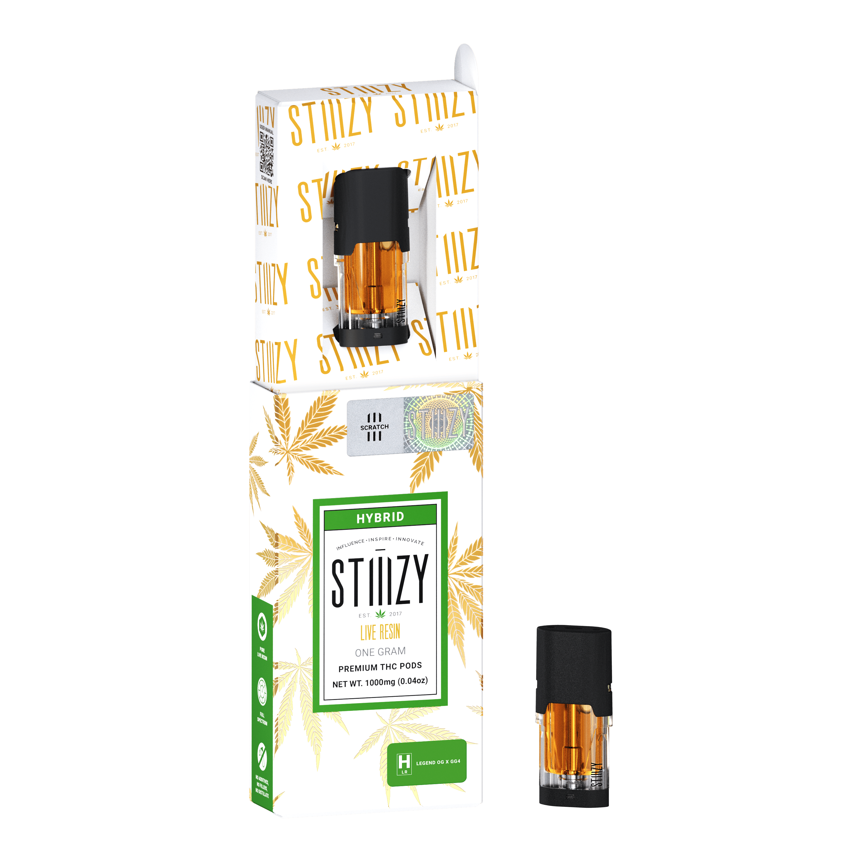 STIIIZY Vape Cartridge - LEGEND OG x GG4 1G Live Resin Pod - STIIIZY — Cartridges