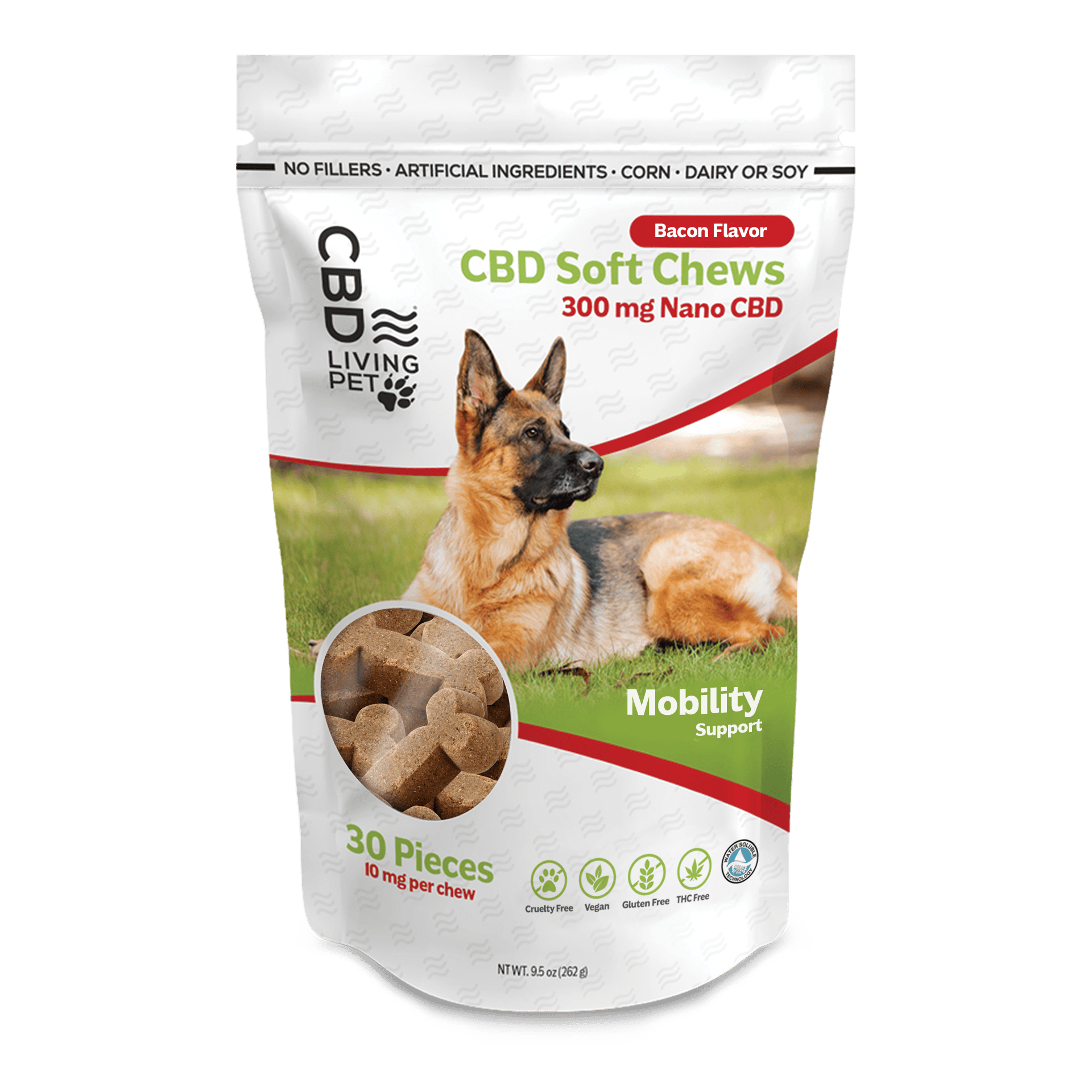 CBD Soft Dog: Chews Bacon Flavored Mobility