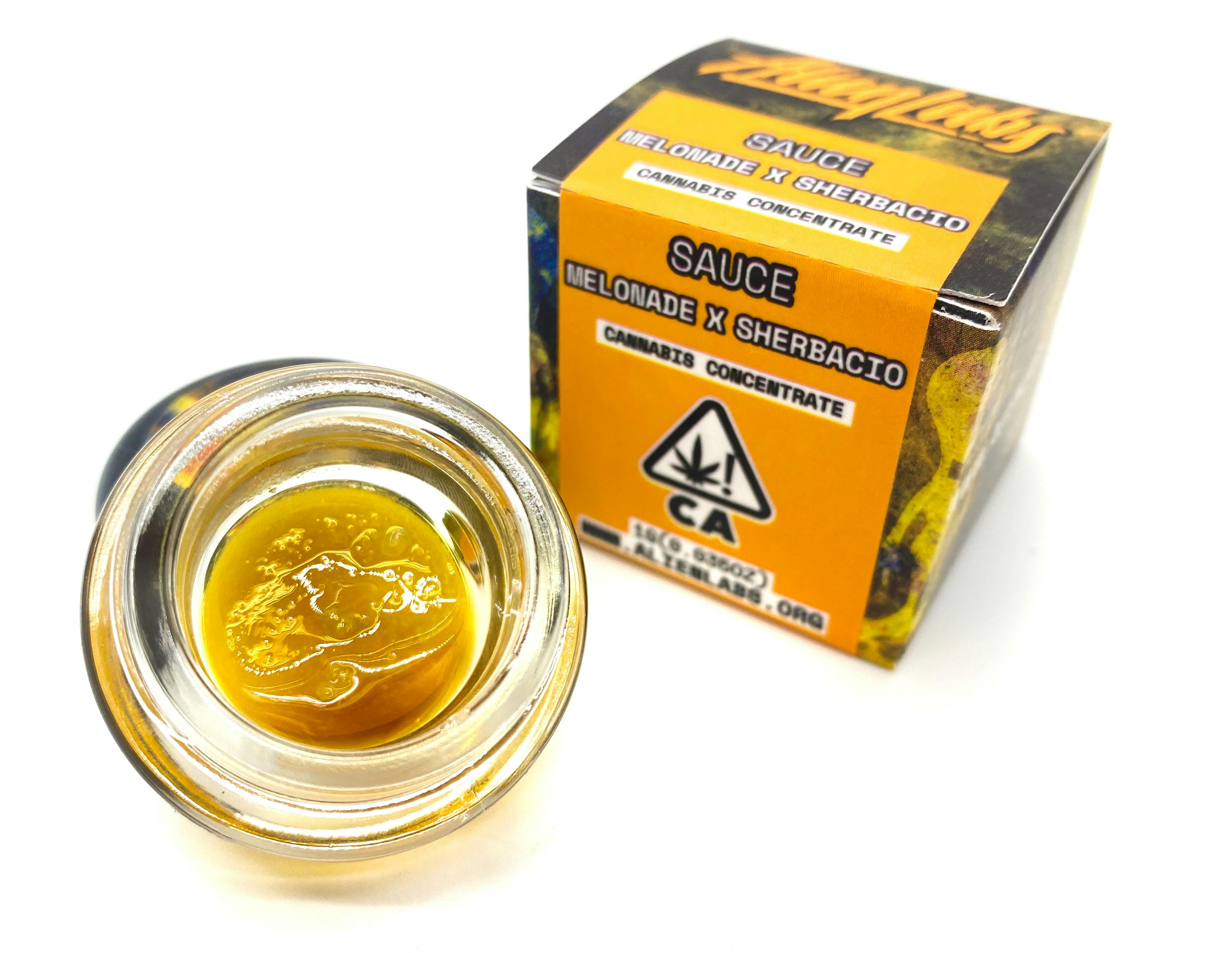 Melonade X Sherbacio Live Resin Sauce 1 Gram Alien Labs