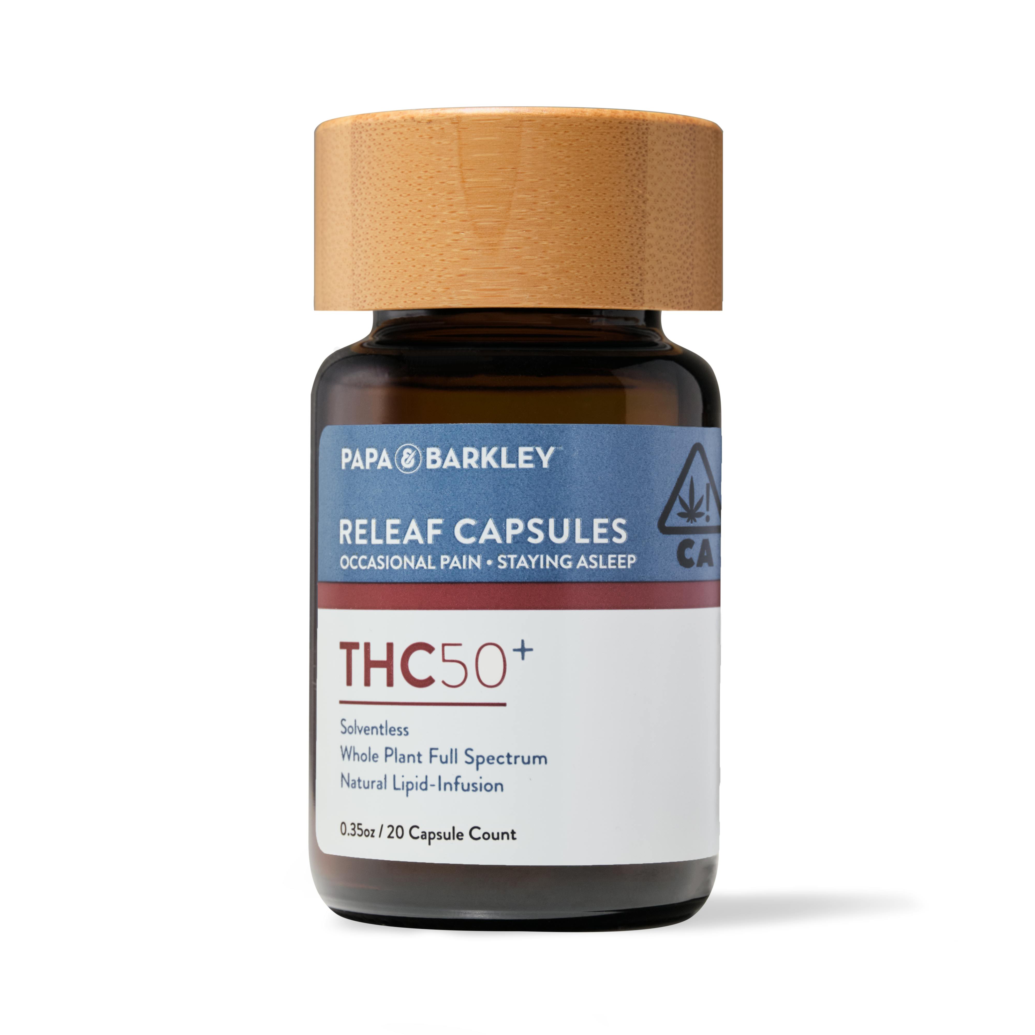 THC 50 Releaf Capsules, 20ct