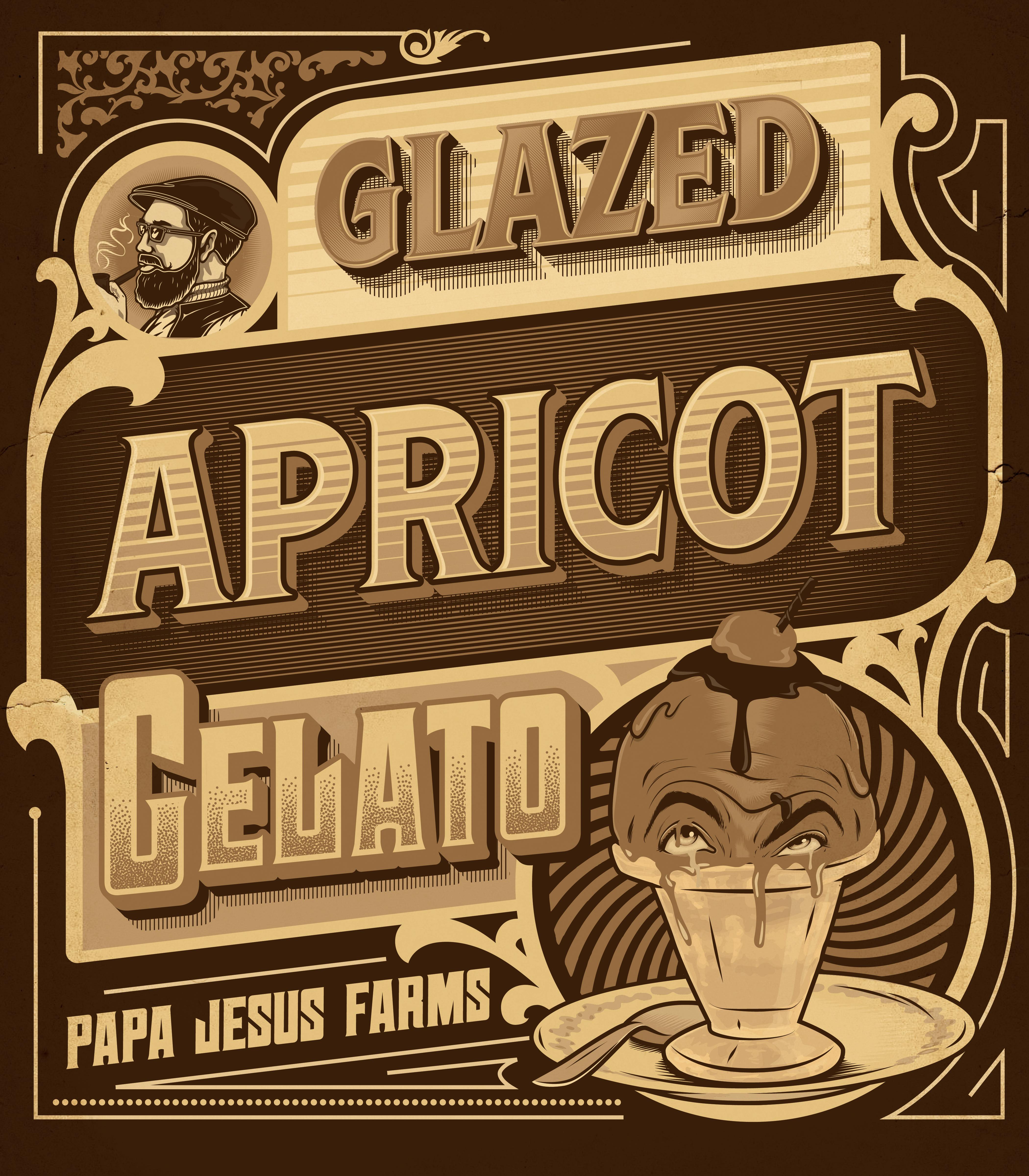 Glazed Apricot Gelato Papa Jesus Farms