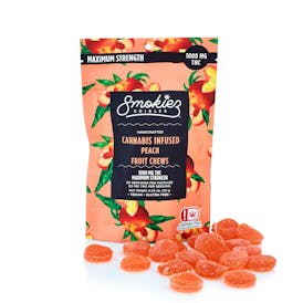 Peach 1000mg THC Fruit Chews - OK
