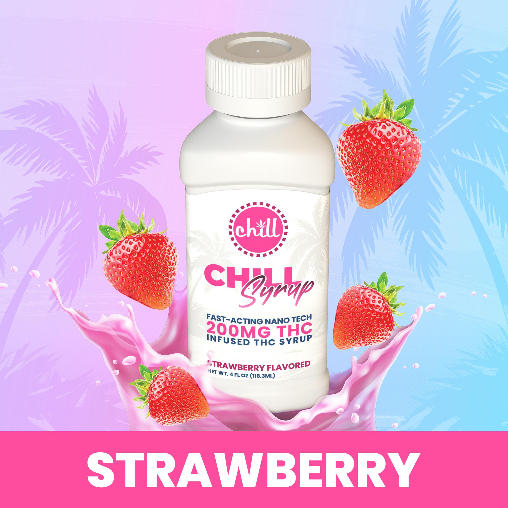 Strawberry | 200MG THC Syrup | Chill Medicated | MED by Chill Medicated